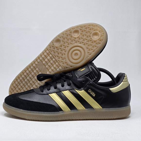 adidas Samba x Lionel Messi Triunfo Dorado Black Gold Men Shoes IH8159 Sz 11 New - Picture 1 of 12